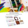 Portable Watercolor Palette Set 24 Color Paints Painting Brush Tiny Mini Artist Watercolor Travel Set with Clip
