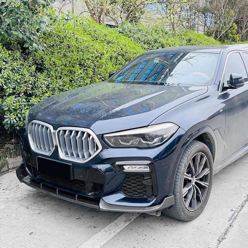 BMW X6 G06 Sport 2019+ Exterior Mod Kit: Front Lip, Wind Knife, Rear Wing, Side Skirt.