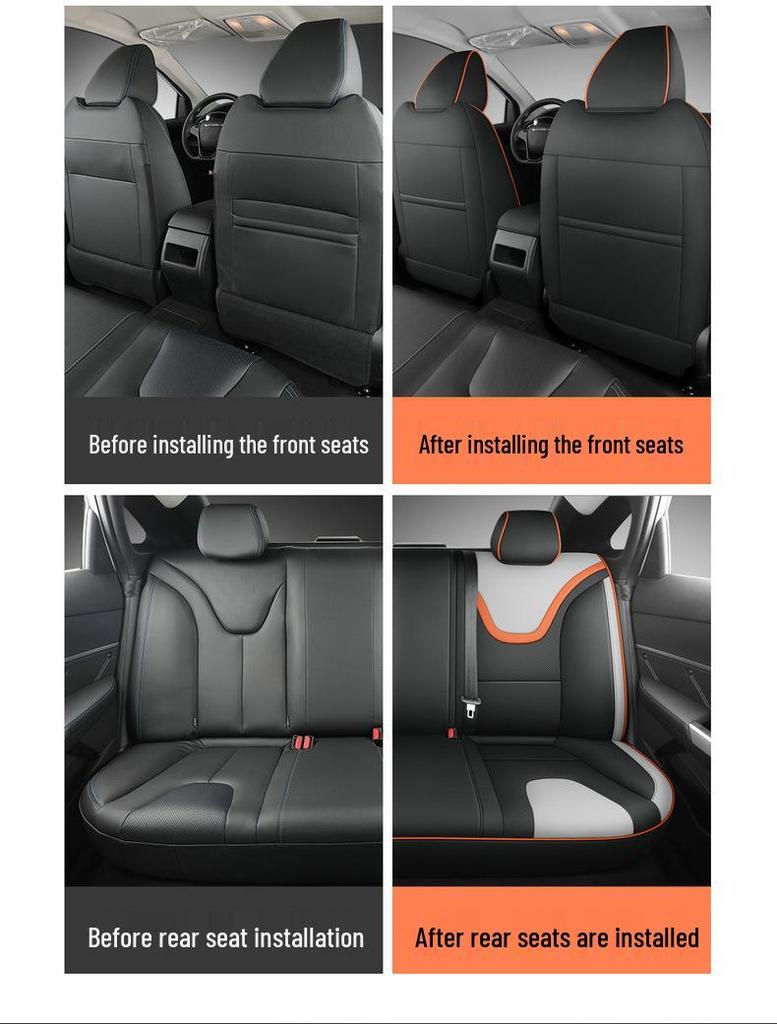 Venucia D60 Leather Car Seat Cover - Universal, All-Season, Full Cushion