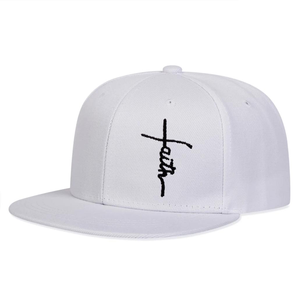 Unisex Faith Letter Cross Embroidery Hip-Hop Hats Spring Autumn Outdoor Adjustable Casual Baseball Caps Sunscreen Hat Sports Cap