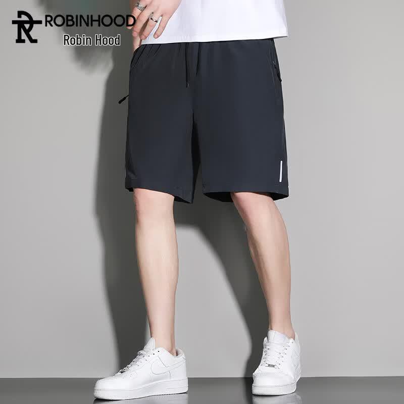 ROBINHOOD Men s Summer Ice Silk Breathable Casual Shorts M