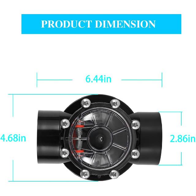 Replacement for Jandy 7305 Check Valve 180 Degree 2 Inch to 2.5 Inch Check Valve Compatible with Straight Through Flow Fit for Pools and Spas
