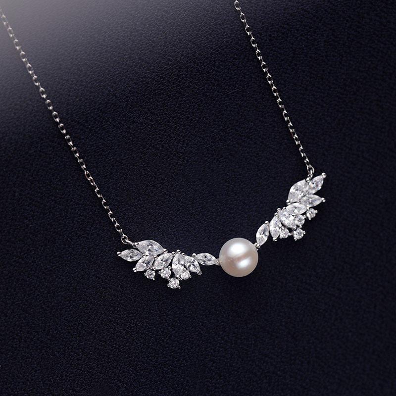 Little Angel 925 Sterling Silver Pearl Necklace with Angel Wings - Trendy Women s Retro Style 2022 Gold