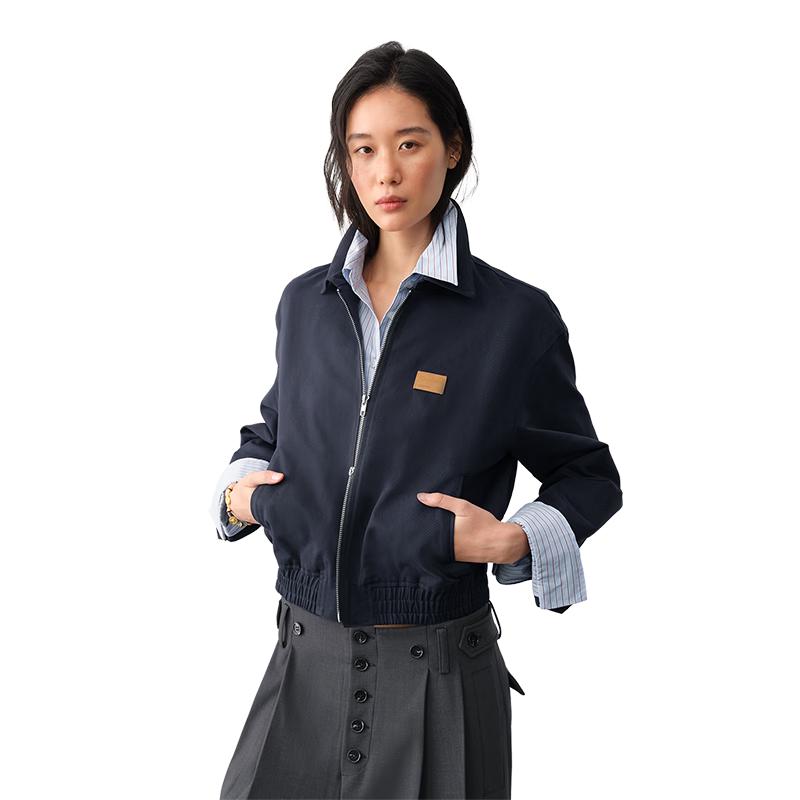 GREEN BELT Women s Color-Block Striped Short Jacket S