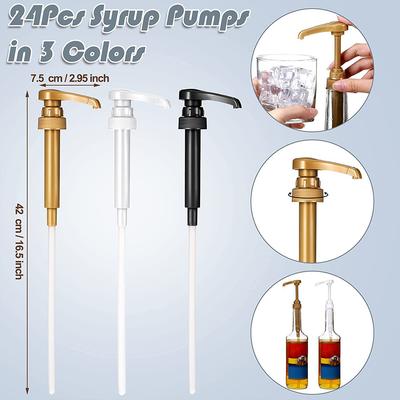 6PCS/SET Coffee Milk Tea Dispenser Syrup Pump Liquid Dispenser For Monin Syrup 10ml Juice Bottle Dispenser Pump Kitchen Tools