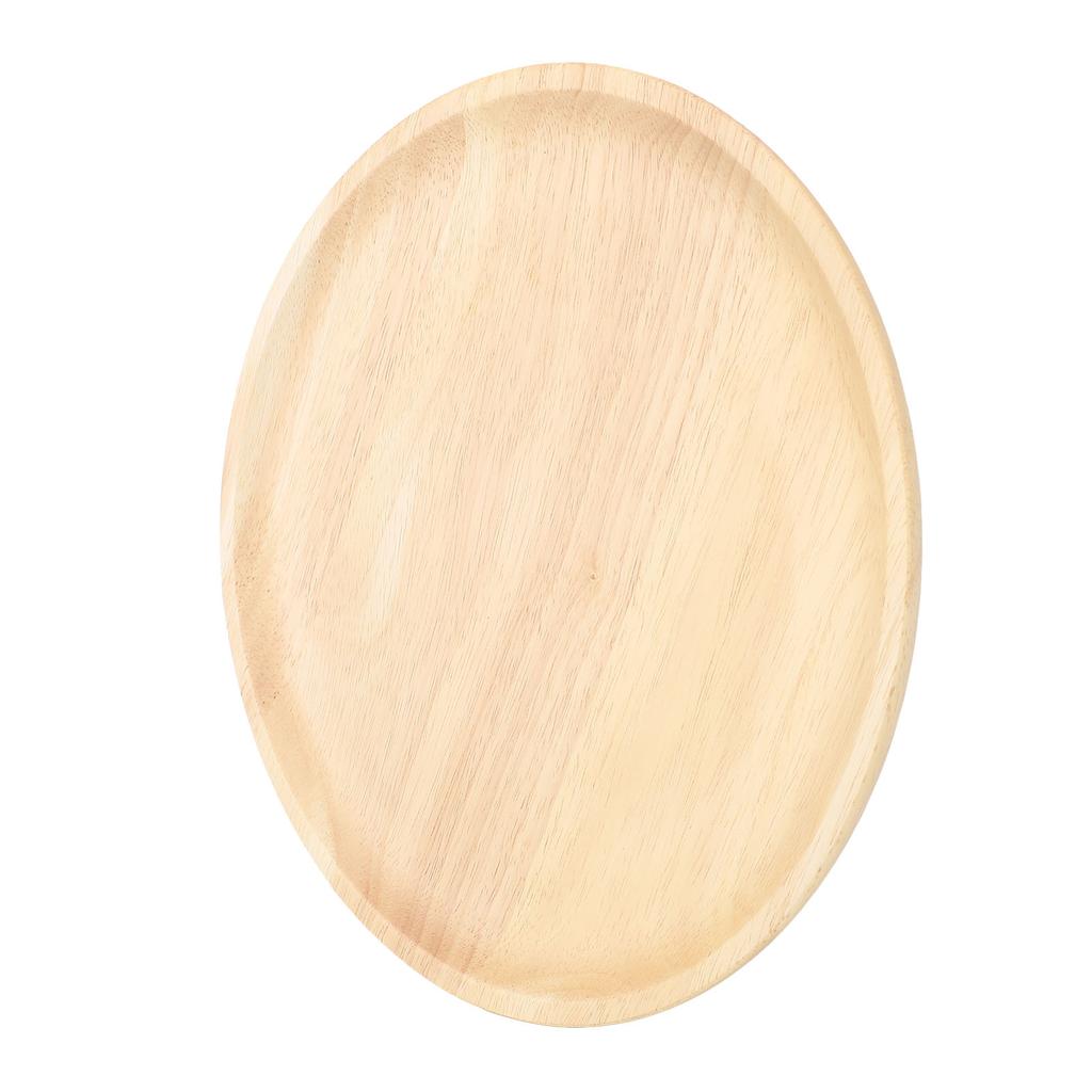 Round Wood Dish Multifunctional Fruit Serving Plate Handmade Decorative Tray for Dessert Coffee