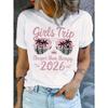 Damen Casual Rundhals-Oberteil, Damen Locker Weißes T-Shirt, Kurzarm Rundhals Lässiges Party-Outfit, Maschinenwaschbar für Alle Jahreszeiten