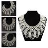 Handmade Layered Pearls Choker Necklace Luxurious Body Chain Shoulder Shawl Collar for Women Body Jewelry Accessory