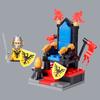 Medieval Castle Knights Throne Figures Building Blocks Military Soldiers King Helmet Shield Weapons MOC Assemble Bricks KidsToys