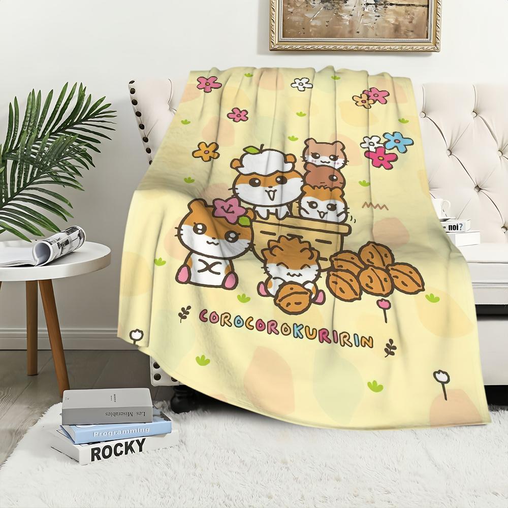 Cartoon C-Coro C-Coro C-Kuririn Cute Blanket Plush Nap Sofa rug for Living Room Office Bedroom Birthday Home Travel Kid Gifts