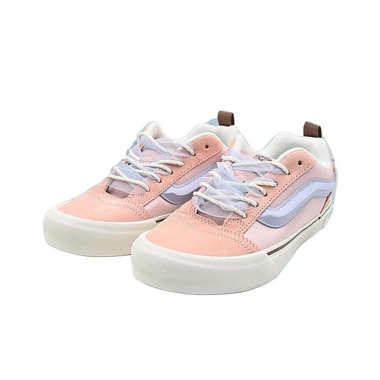 Vans Knu Skool Wygodne Wszechstronne Niskoprofilowe Buty Skate Unisex Trampki Pomarańczowe Różowe Fioletowe VN000D75F94
