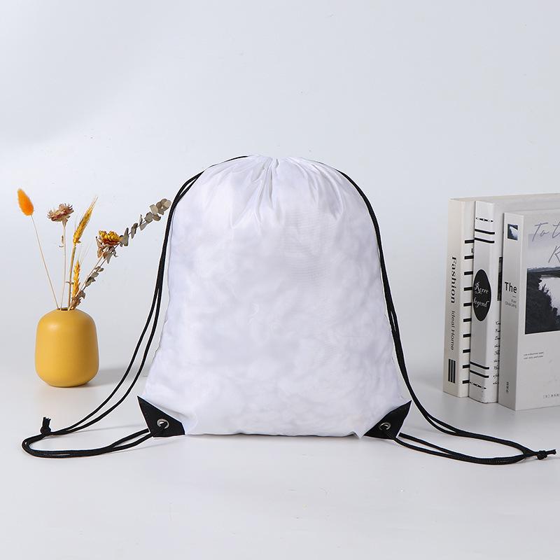 Rainbow Double Shoulder Drawstring Backpack - 210D Polyester, Customizable Logo, Ideal for Sports or Gym.