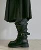 Spur Keil Wrinkle Belted Mid-Boots 5.5Cm -Va9073 (2Color)