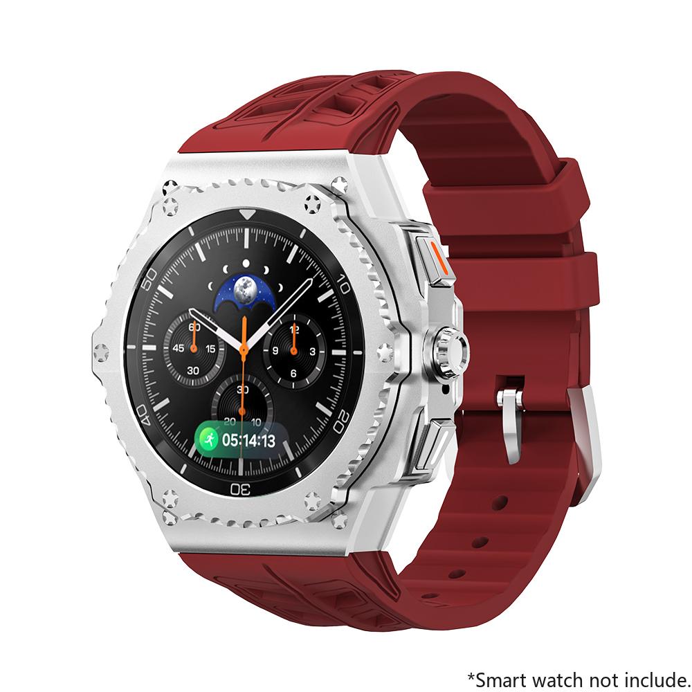 Luxury Alloy Modification Kit For Samsung Watch 8 Classic 46mm Metal Case Rubber Band For Galaxy Watch 8 Classic Kit Accessories