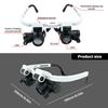 Magnifying Glass 8X/15X/23X Jeweler Watchmaker With LED Light Telescopic Headband Magnifier Glasses Reading Loupes Eyewear