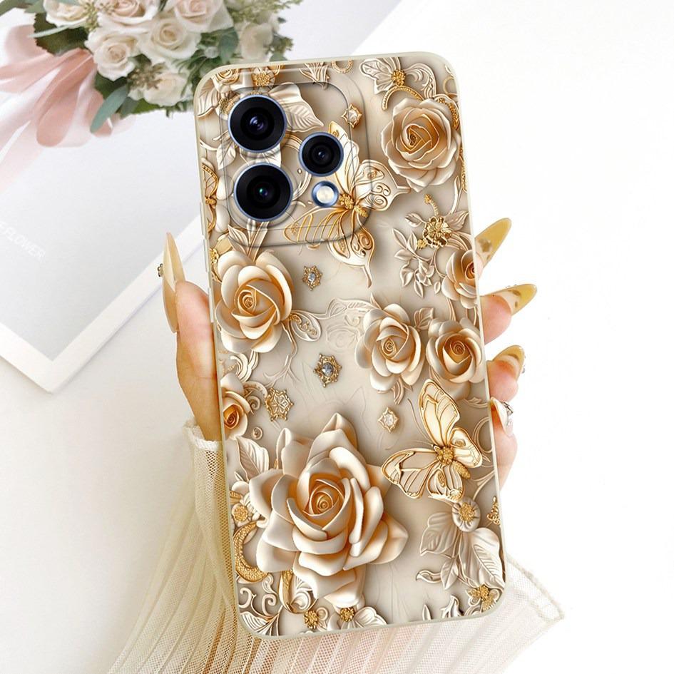 For OPPO Reno 15 5G Case Reno 15 Pro Cover CPH2813 CPH2825 New Stylish Flower Soft Silicone Phone Case For OPPO Reno15 15c Shell