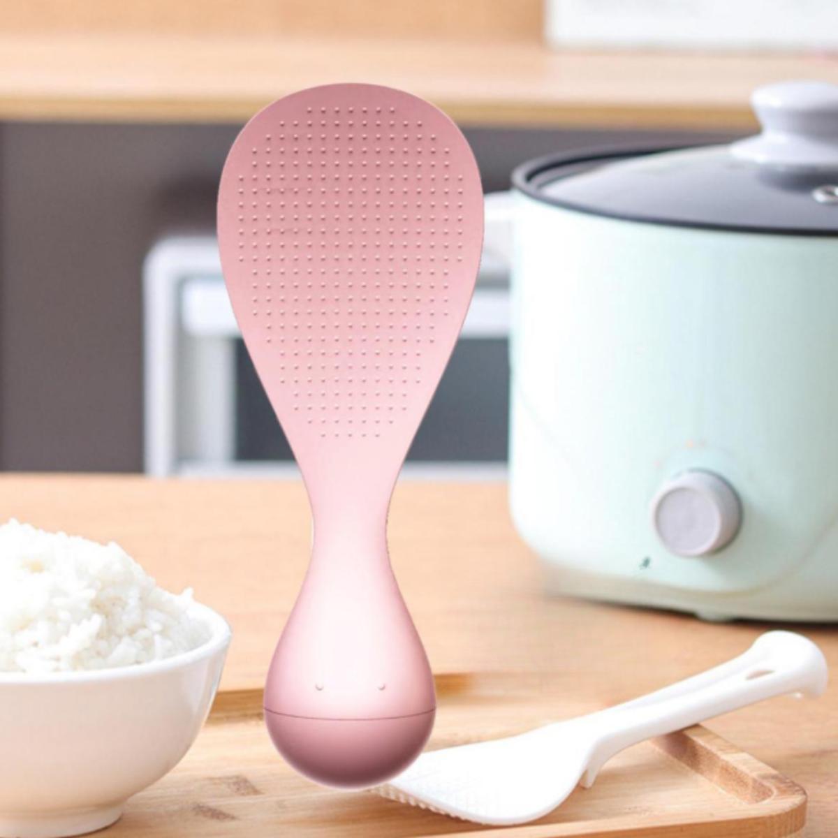 

3 pieces of stand - type tumbler rice spoons. They are heat - resistant and suitable for use in household rice cookers розовый