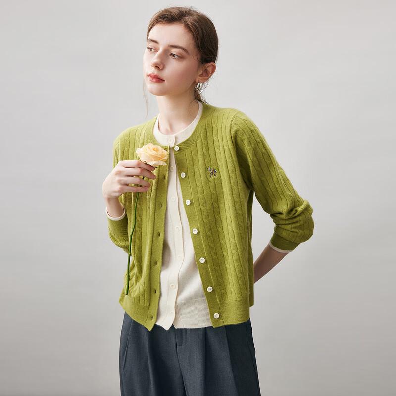 Women's Faux Two-Piece Cashmere Cardigan Sweater