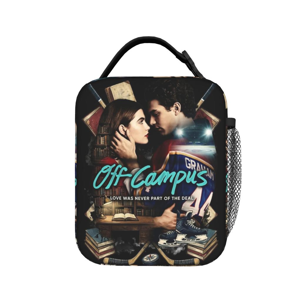 Off Campus Hockey Romance Grahams Insulated Lunch Bag Thermal Bag Meal Container Lunch Box Tote Food Handbags College Outdoor