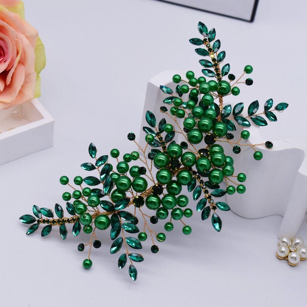 Beaded Patch Applique Rhinestone Headband Bridal Hair Accessories Evening Dress Decoration
