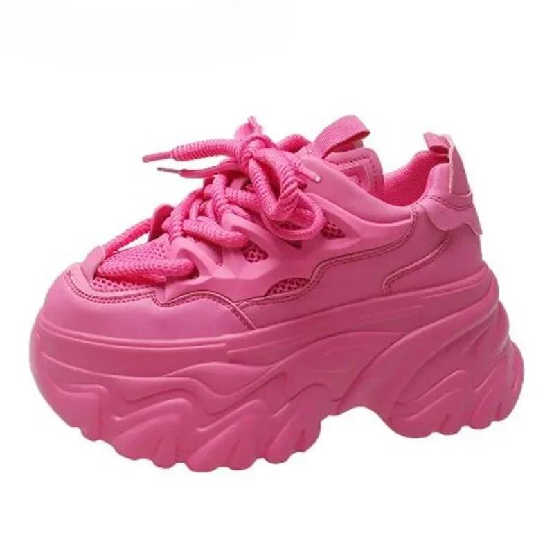 Scarpe da Donna Nuove Sneakers con Zeppa Alta Donna Suola Spessa Scarpe Sportive da Donna Sneakers Chunky Zapatillas Mujer
