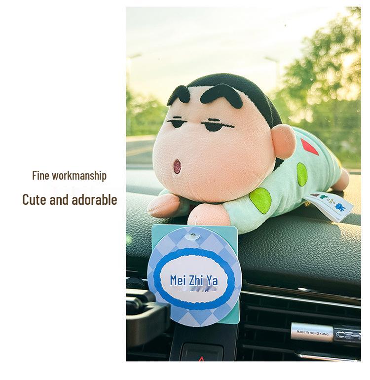 Cute Crayon Shin-chan White Dog Beanbag Plush Pendant