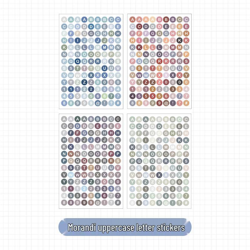 Korean Style Colorful Number & Letter Stickers for Decoration & Album Diaries