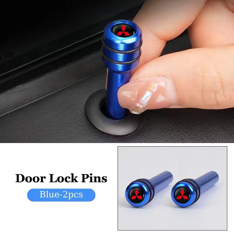 

For Mitsubishi Mirage Lancer 9 10 ASX L200 Colt Pajero Outlander Eclipse 2/4pcs Alloy Car Door Lock Knob Pins Caps Covers