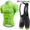 Pro Radsporttrikot Set Herren Radsport Set Outdoor Sport Fahrradkleidung Damen Atmungsaktiv Anti-UV MTB Fahrradkleidung Trage Anzug Set