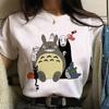 Studio Ghibli Spirited Away Hayao Miyazaki Kawaii T-skjorte med trykk for kvinner Harajuku Estetisk T-skjorte Hvite topper Anime T-skjorte for kvinner