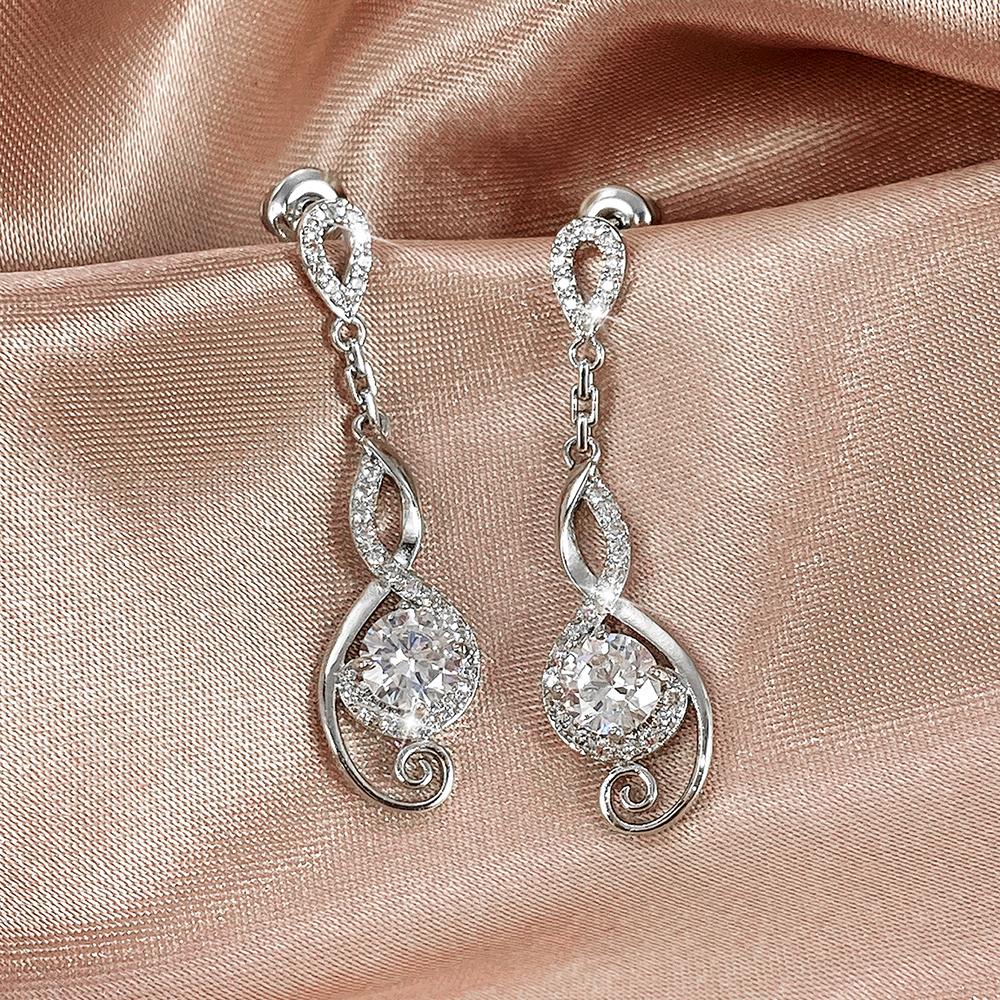 Huitan Temperament Women's Wedding Dangle Earrings Luxury Fashion Cubic Zirconia Earrings Gorgeous Lady Jewelry Drop ShippingGood product