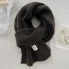 1116 Autumn and Winter New Solid Color Knitted Scarf Women's Daily Travel Temperament Versatile Scarf Winter Windproof and Cold