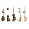 62KD Cats Wind Chimes Outdoor and Indoor Decoration Rustproof Metal Soothings Sound Garden Porch Hanging Ornament