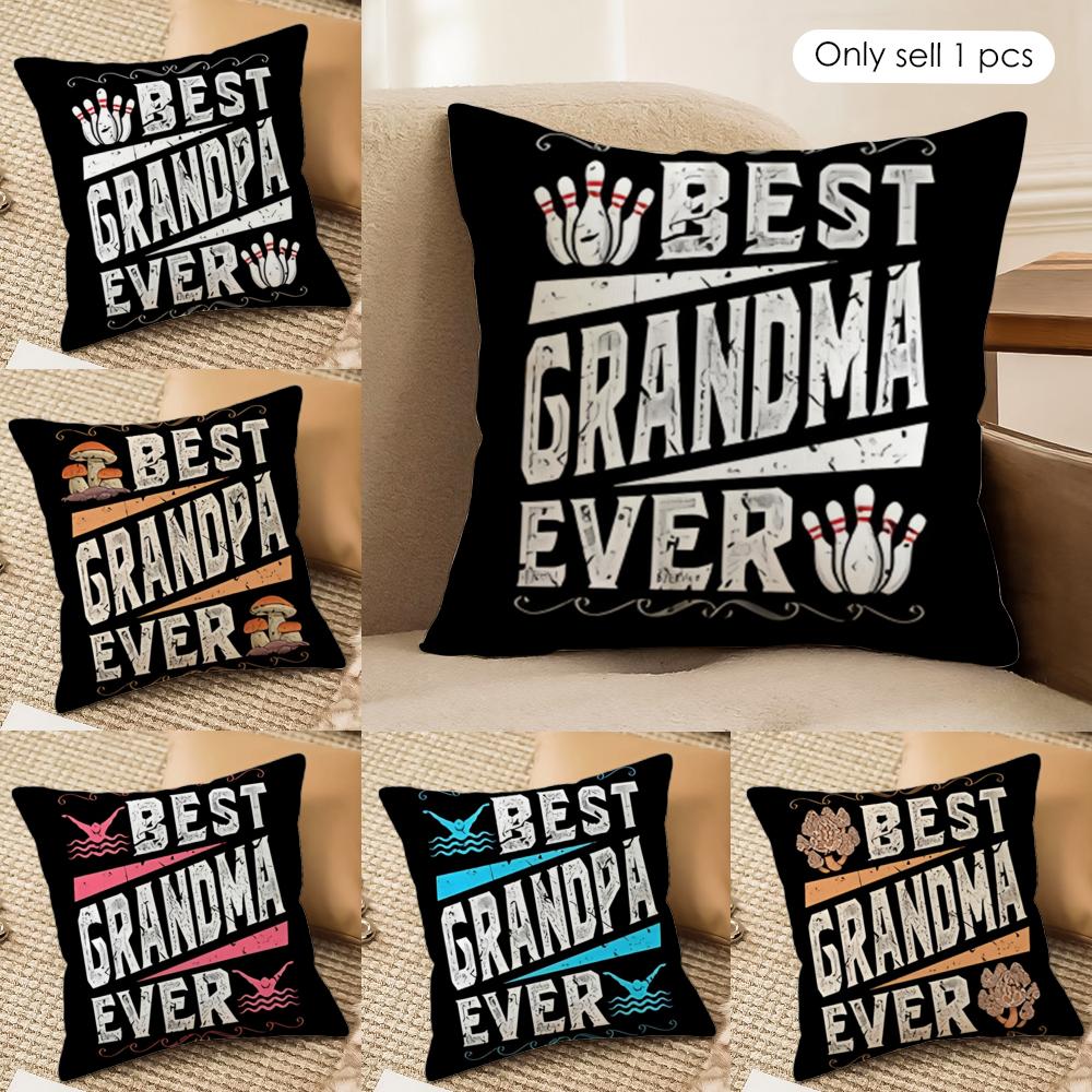 Best Grandparents Ever Cushion Cover Soft Plush Fabric DoubleSided Printed Cushion Covers for All Seasons Modern Home Decor