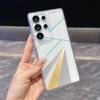 Geometric Lines with Gold Accent Phone Case for Samsung Galaxy S26 S25 S24 S23 S22 S21 S20 FE Plus Lucency TPU Protection Cover