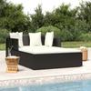 Chaise Longue - Unspecified - 182x118x63 Cm - Black - Removable Cushions - Woven Resin