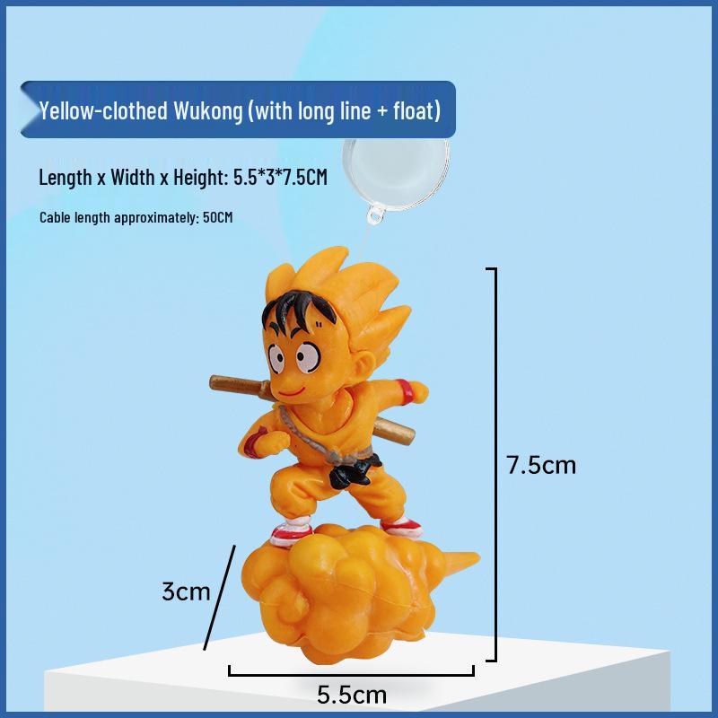 

Anime Dragon Ball Goku Fish Tank Ornaments - Blue Cartoon Diver Micro Landscape Decor