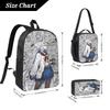 Uma Musume Cinderella Gray Kids Backpack Lunch Box Pencil Boxes for Boys Girls Preschool Backpacks Schoolbag Bookbag Set