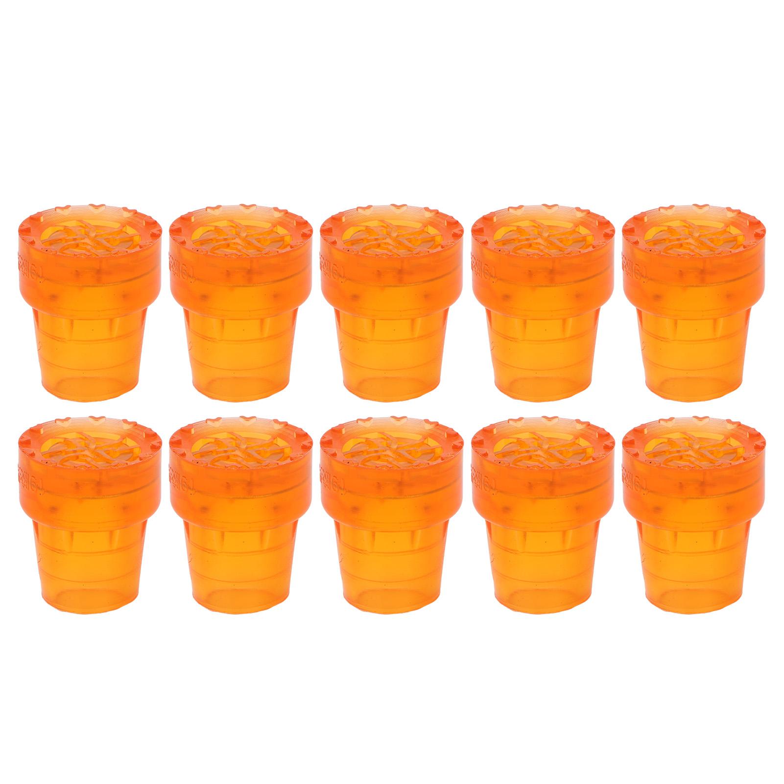 

10 шт. резиновый наконечник для костыля 19 мм внутренний диаметр сопротивление скольжению универсальный сверхпрочный наконечник для трости для ходьбы оранжевый