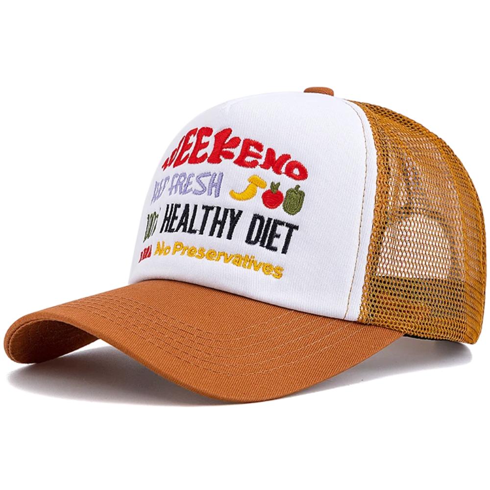Unisex Embroidered Patch Mesh Baseball Cap For Men Women Casual Outdoor Streetwear Trucker Hats