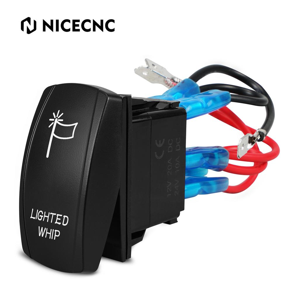 NiceCNC UTV ATV 1.75"-2" LED Light Flag Mount Bracket for Polaris RZR 1000 Can-Am Maverick X3 Yamaha Wolverine Universal Parts