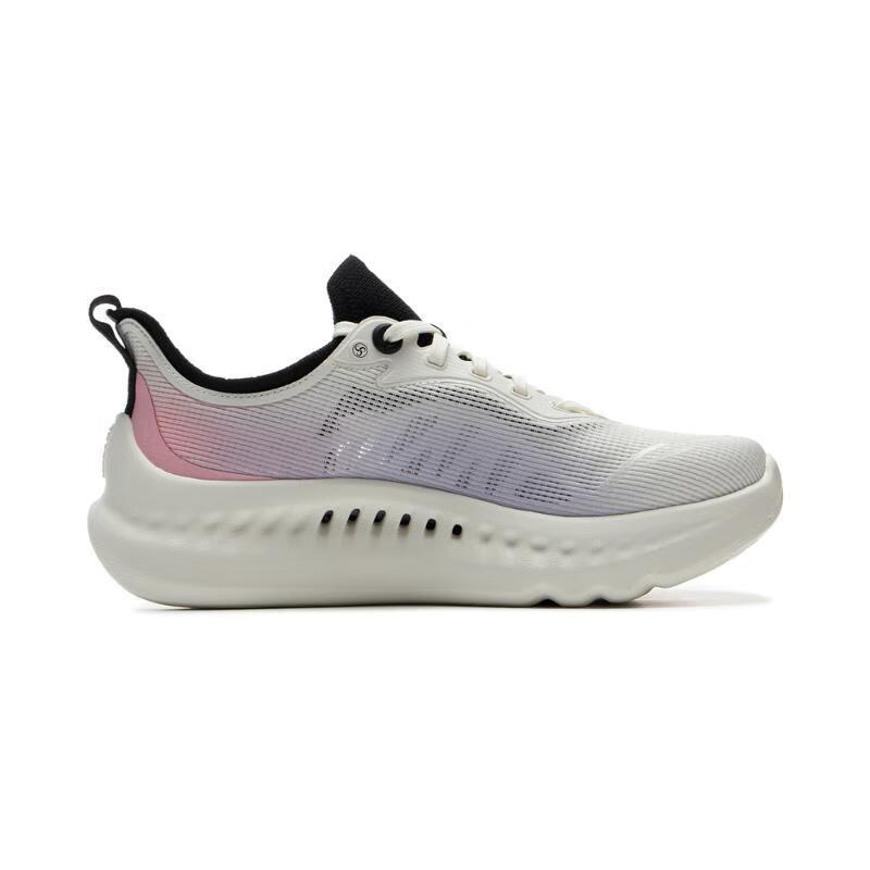Li-Ning Soft Cool 2 Comfortable Versatile Shock Absorbing Non-Slip Wear-Resistant Low-Top Casual Shoes Women sneaker White Pink Purple AGLV010-6