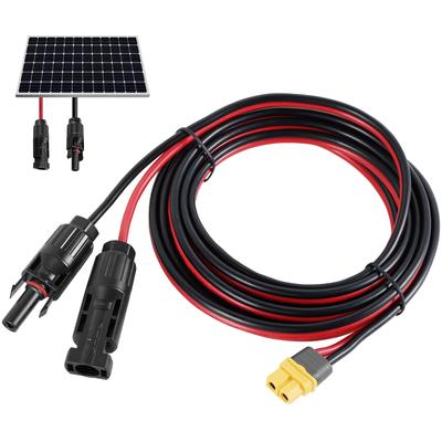 Power Solar Connector zum XT60 Ladeverlängerungskabel, wasserdicht, 12 AWG, 10 Fuß, Solarpanel-Ladekabel für Solarkraftwerk
