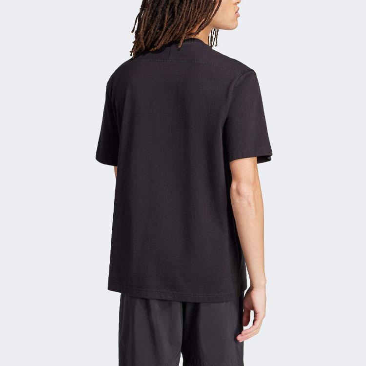 Adidas All Season Solid Embroidered Detail Crew Neck Tee Men Tops Black IN3158