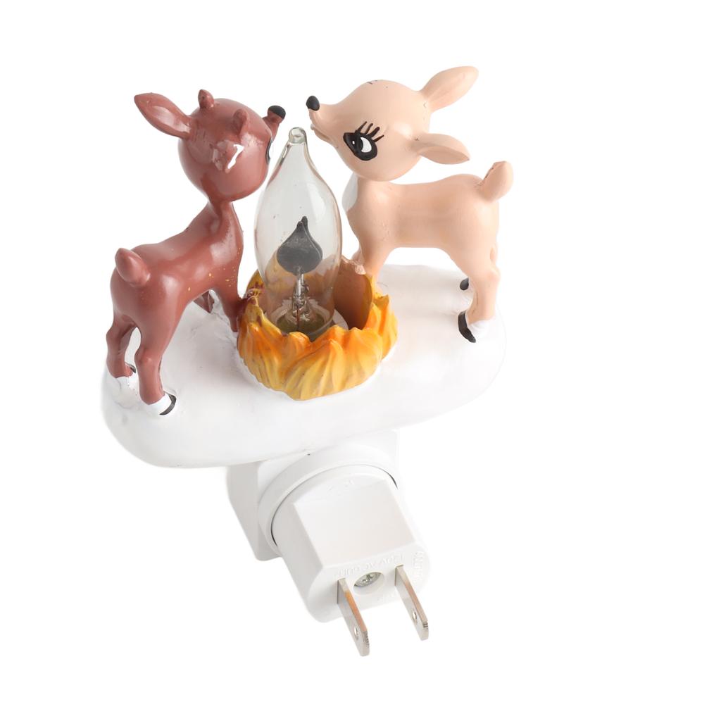 Campfire Flickering Night Light Resin Warm Light Cute Look Portable Decorative 3D LED Wall Night Lam