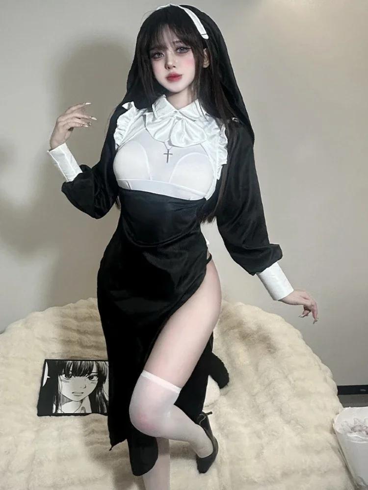 Cute Bunny Girl Cosplay Rabbit Costumes Women New Year Open Bra Crotch Sexy Lingerie Erotic Bandage Bodysuit Plus Uniform