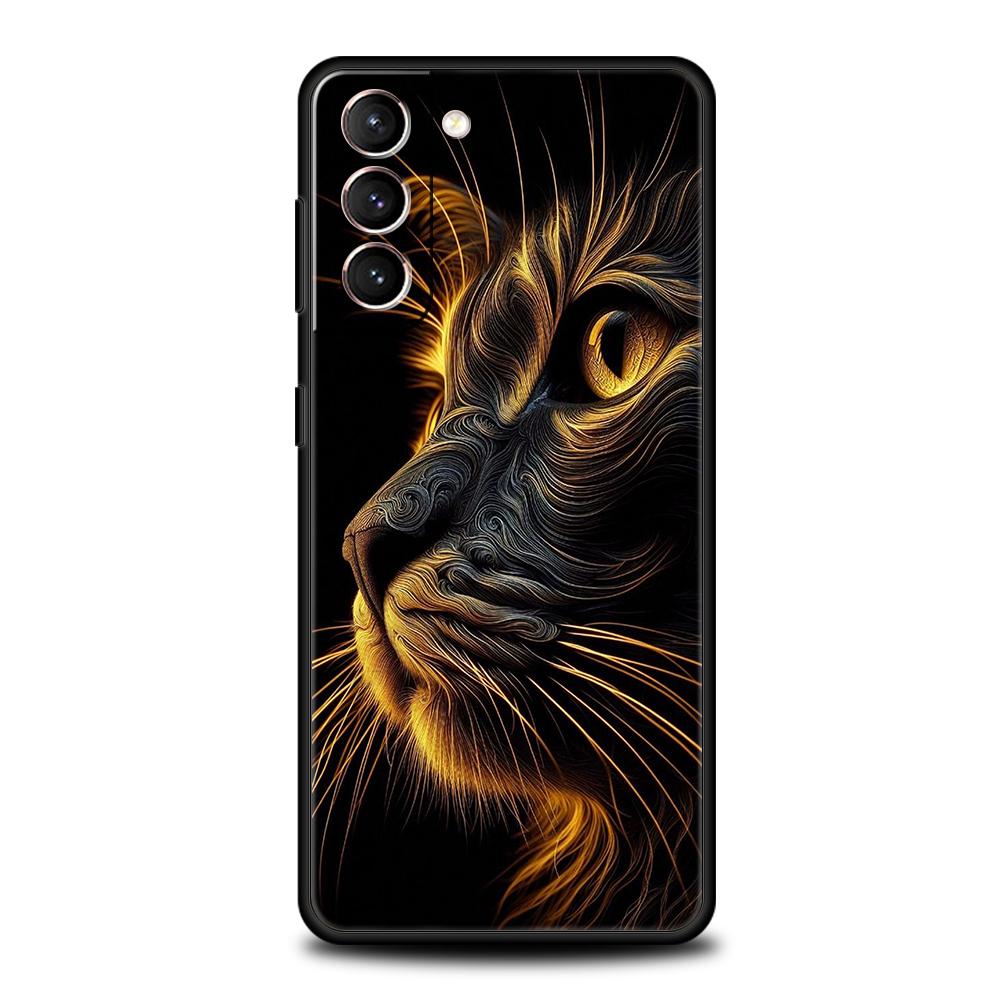Proud Cat Phone Case Cover for Samsung Galaxy S25 S24 S23 S22 S20 S21 FE Ultra S10 S10E Plus 5G Soft TPU Capas Fundas Coque Bags