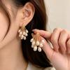 Fashion Pearl Dangle Earrings for Women Personality Back Hanging Earrings Travel Accessories Jewelry Gifts