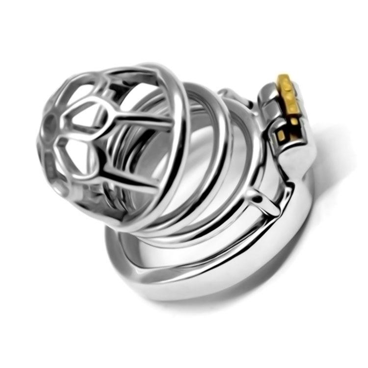 FRRK 60mm Sm Sex Toys Lock Penis Cage with Keyholder Male Chastity Device Curved Cock Ring Chastity Cage 304 Stainless Steel