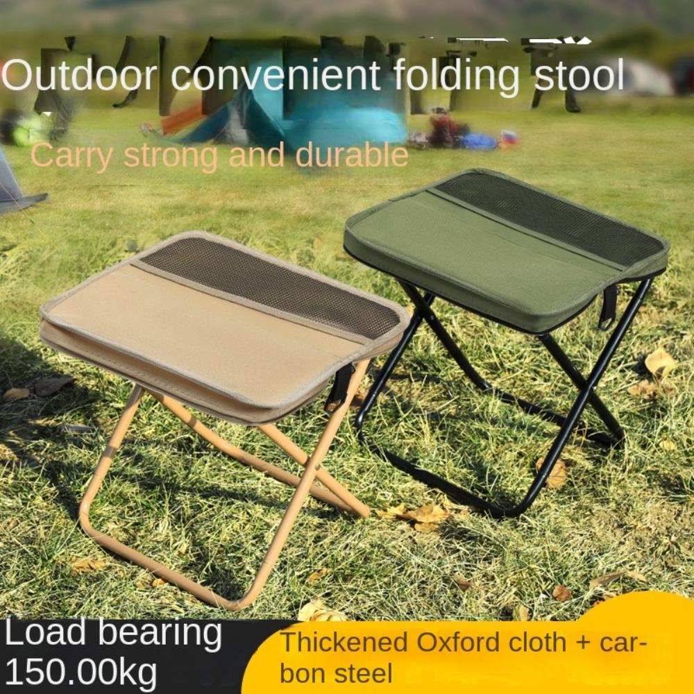 Sturdy Folding Backpack Stool Strong Load-bearing Pencil Case Stool Sports Folding Chair  Fishing